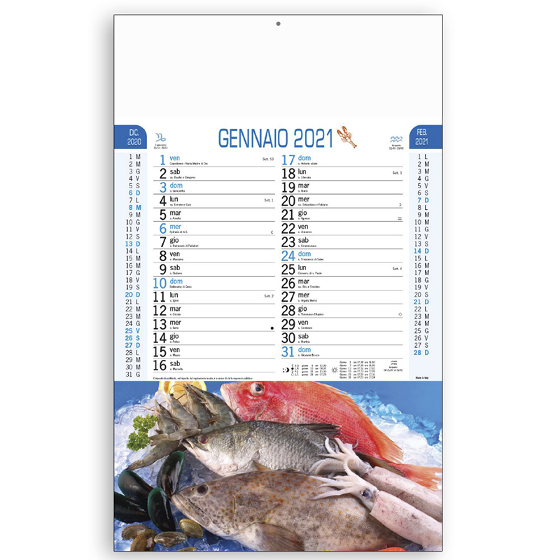 Calendario Pesce 2021